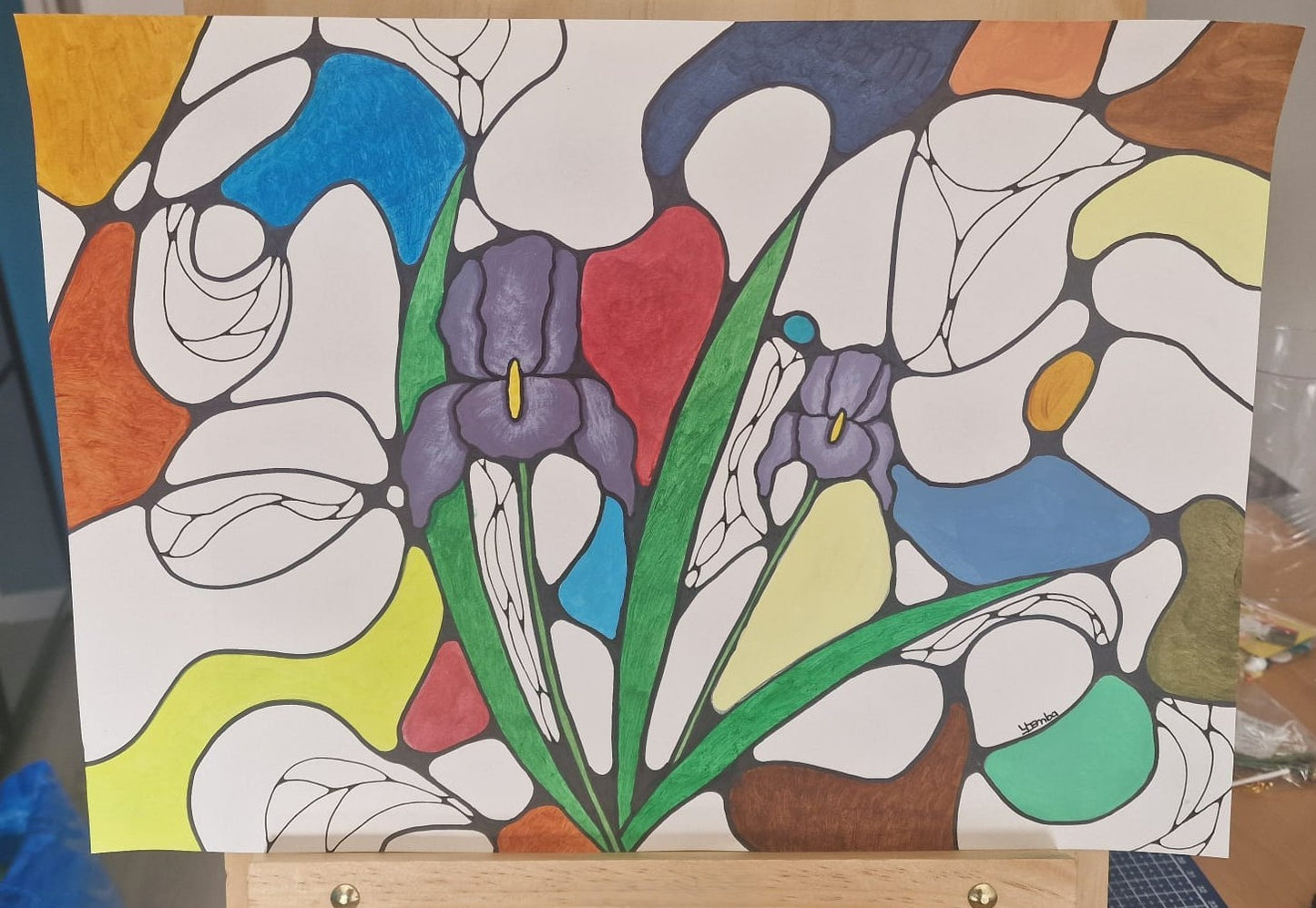 Iris Reverie – Neurographic Botanical Study