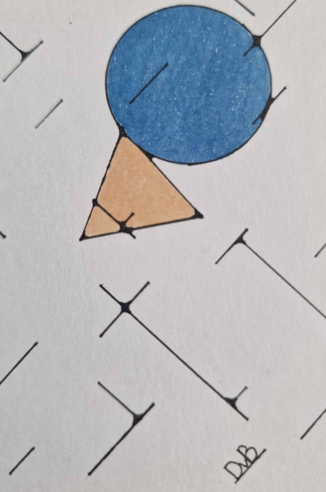 Blueprint of Chaos – Original A4 Hand-Drawn Geometric Art
