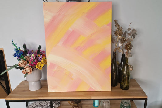 Soft Horizon – Abstract Acrylic Canvas