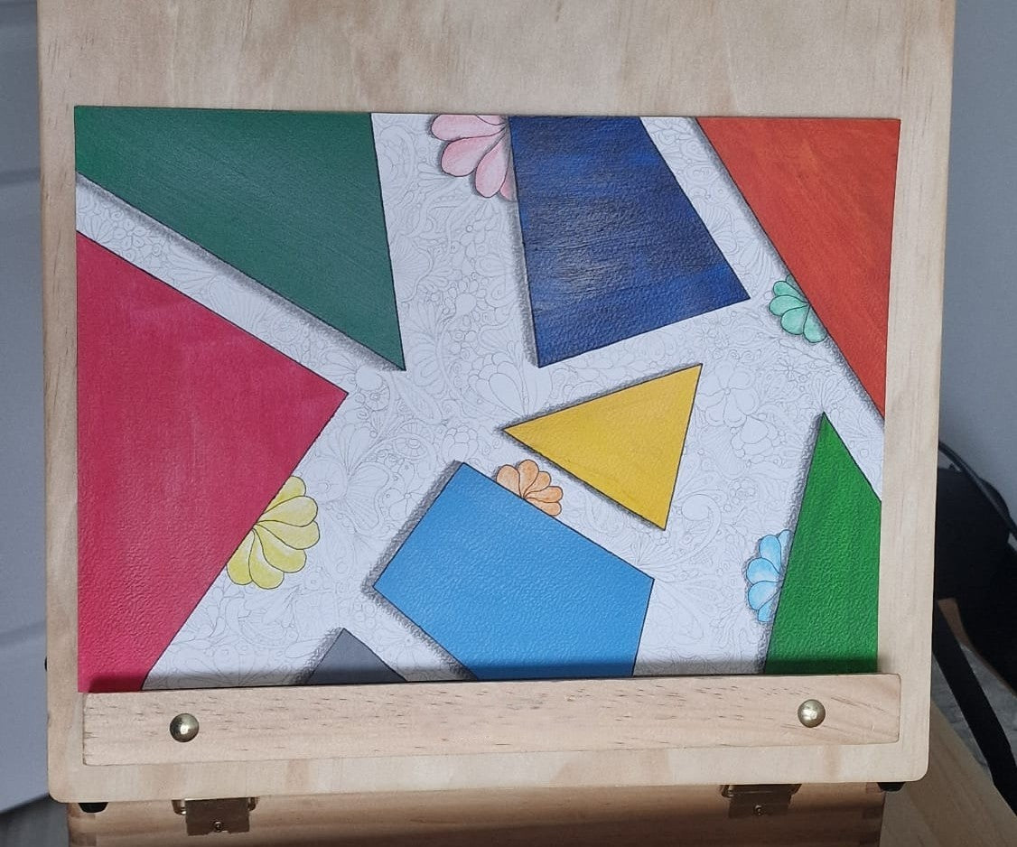 Geometric Bloom – Original A4 Art Illustration