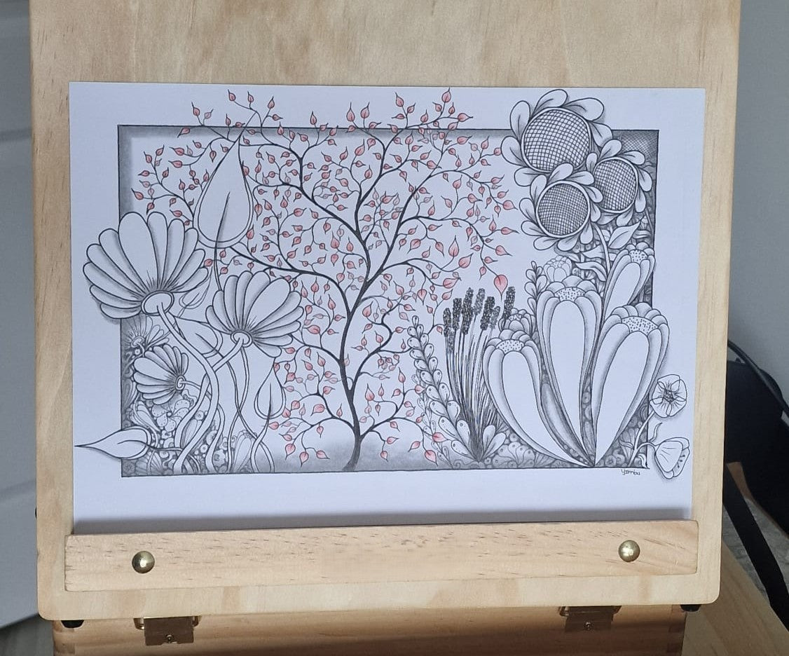 Whimsical Garden – Original A4 Botanical Art Illustration