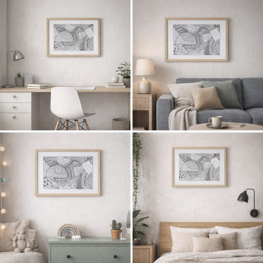 Tapestry of Patterns – Original A4 Art Illustration