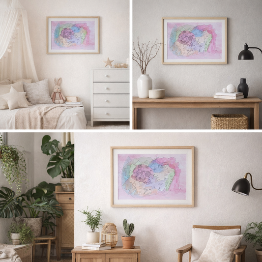 Ocean Whispers – Original A4 Art Aquatic Illustration