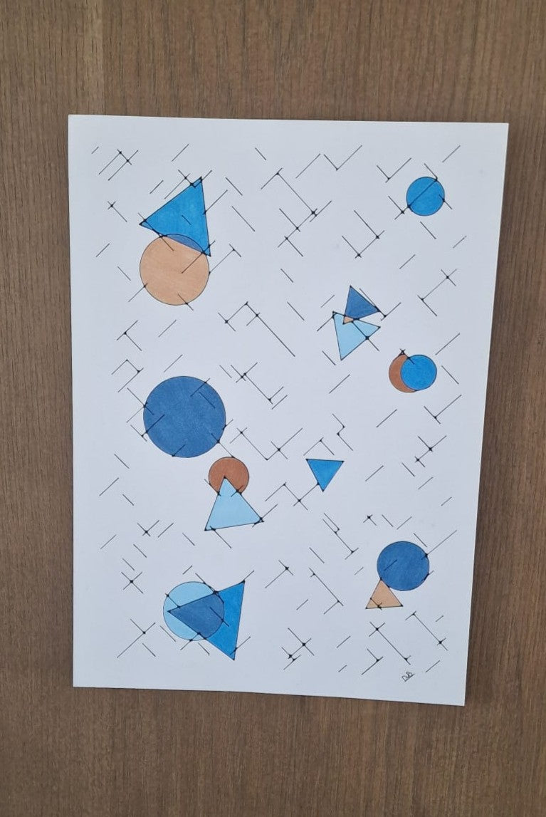 Blueprint of Chaos – Original A4 Hand-Drawn Geometric Art