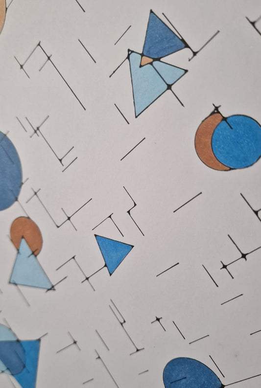 Blueprint of Chaos – Original A4 Hand-Drawn Geometric Art
