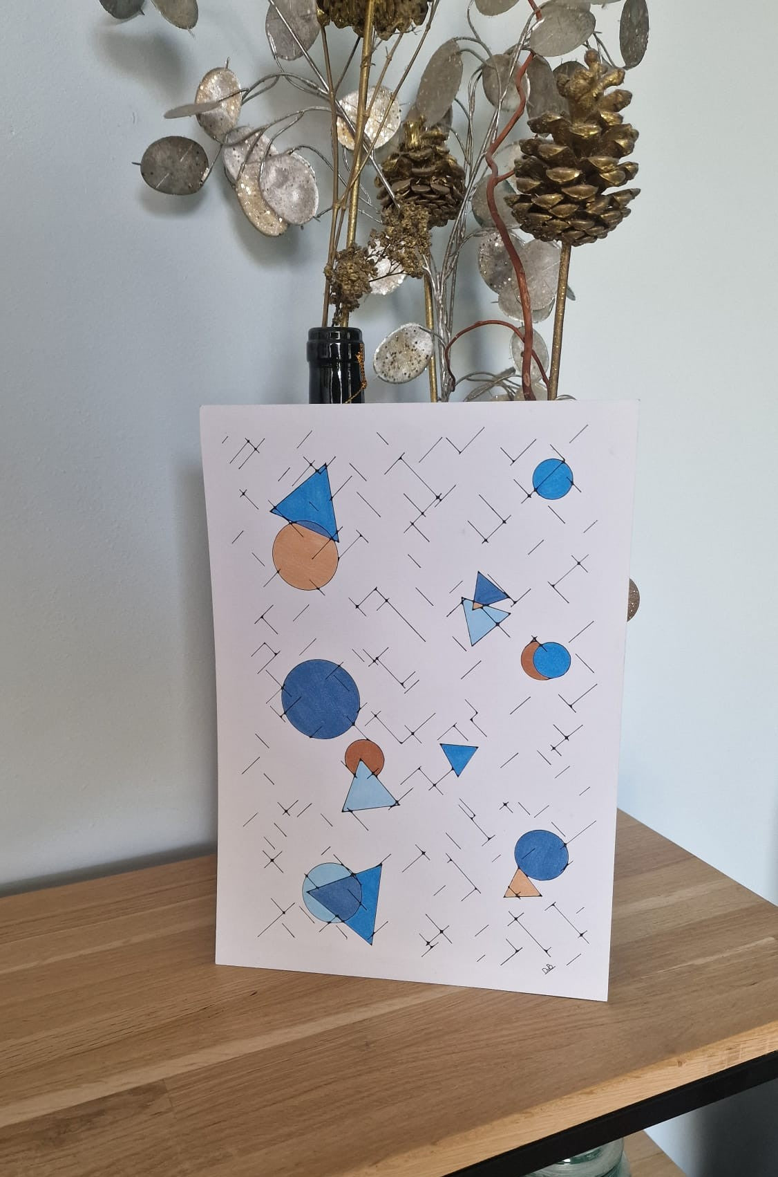 Blueprint of Chaos – Original A4 Hand-Drawn Geometric Art