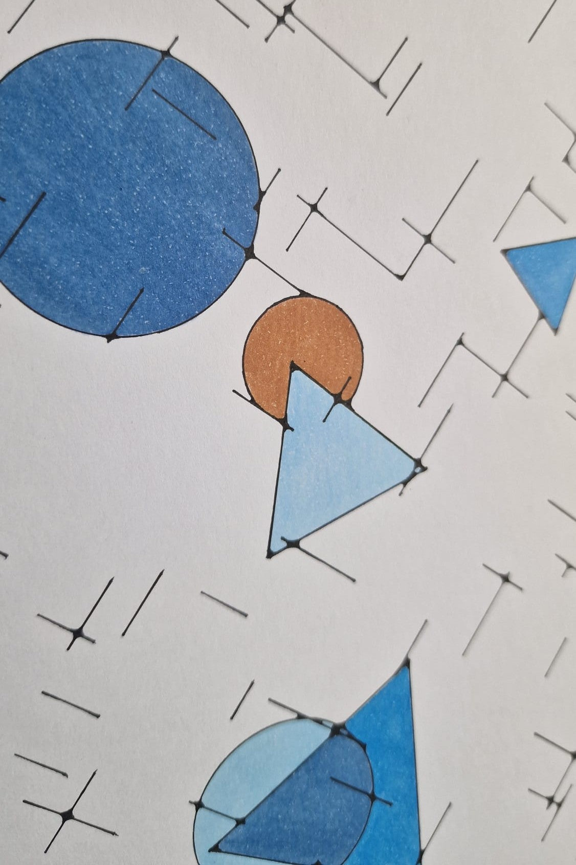 Blueprint of Chaos – Original A4 Hand-Drawn Geometric Art