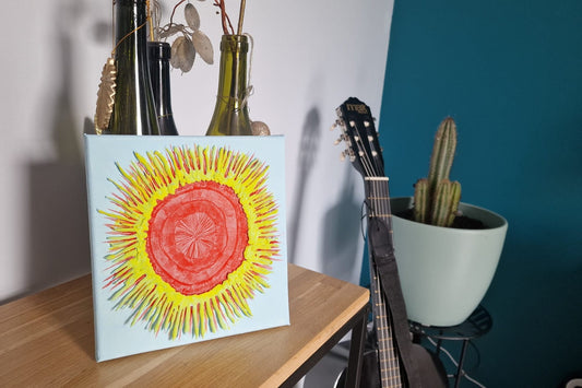 Solar Pulse – Textured Acrylic Canvas