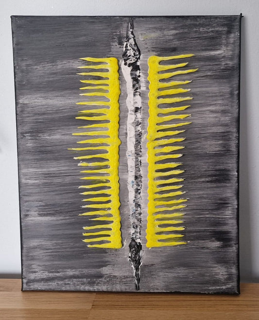 Electric Spine – Textured Abstract Canvas