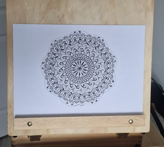 Sacred Symmetry – Original A4 Mandala Illustration