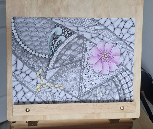 Floral Mosaic – Original A4 Art Illustration