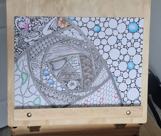 Perspective & Pattern – Original A4 Art Illustration