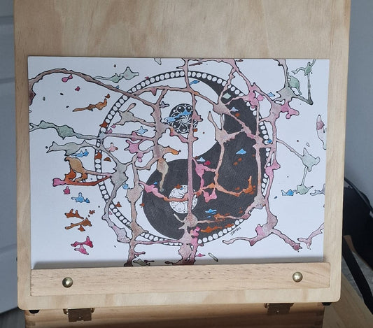 Yin Yang Fluidity – Original A4 Art Illustration