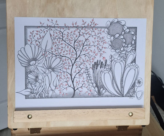 Whimsical Garden – Original A4 Botanical Art Illustration