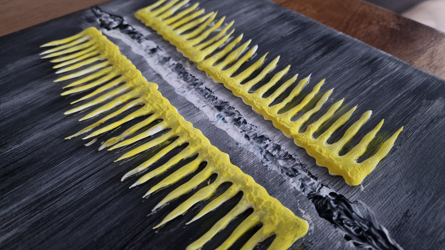 Electric Spine – Textured Abstract Canvas